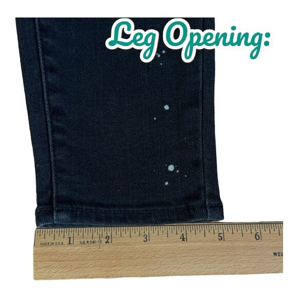 Paige Jeans Womens 27 Hoxton Straight Ankle Distressed Grunge Goth Alt Edgy Rave - Picture 12 of 16